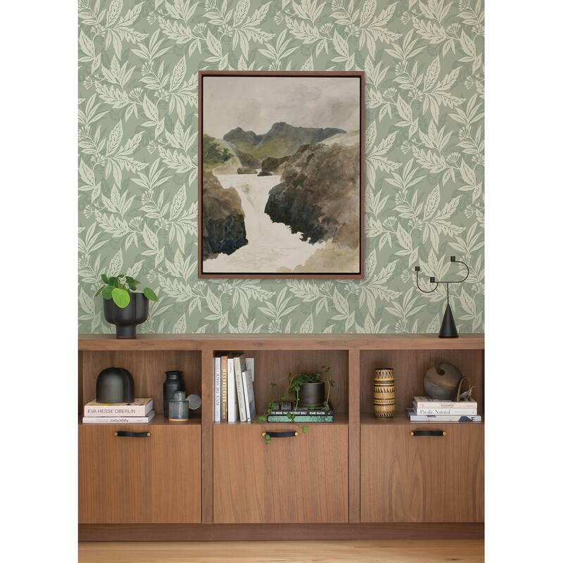 A-Street Prints Anita Sage Woodland Floral Wallpaper
