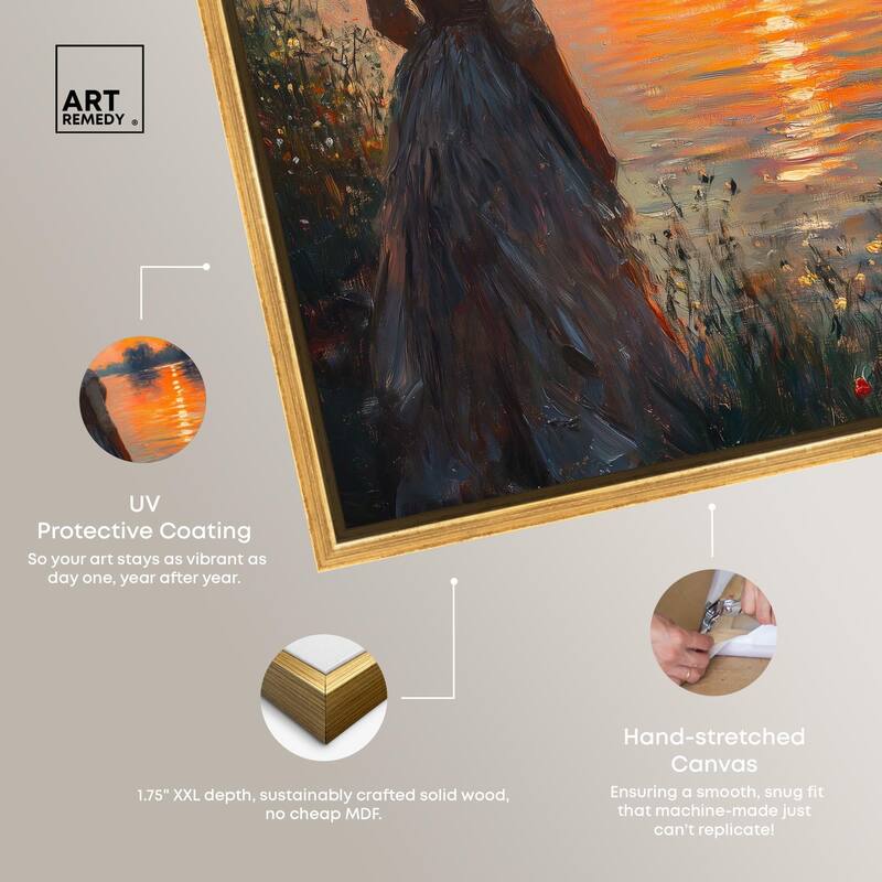 Sunset Pond Canvas by Art Remedy