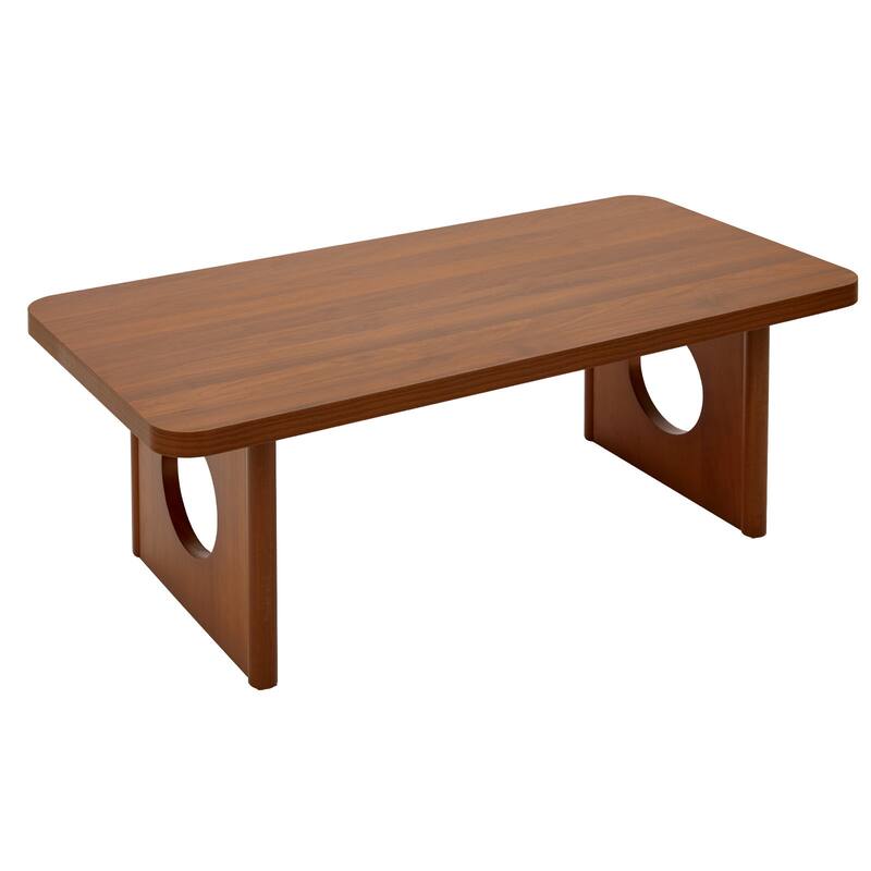 47-Inch Rectangular Center Coffee Table with Solid Pine Wood Legs - 47.24"L x 23.62"W x 17.13"H