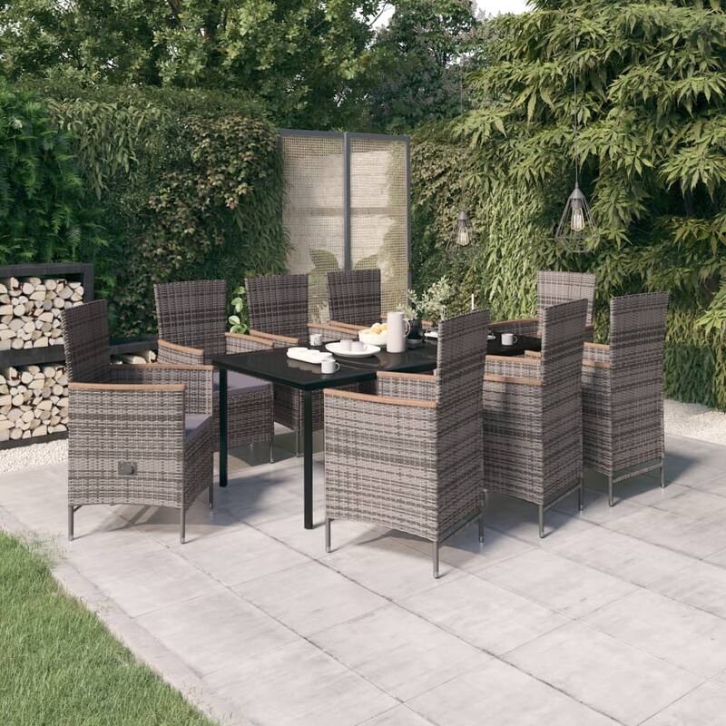 vidaXL Patio Dining Set 3/5/7 Piece Multi Colors 31.5"/55.1" Table Length