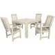 preview thumbnail 12 of 20, Lehigh 5-Piece Outdoor Dining Set - 42" x 42" Table, Dining-height Whitewash