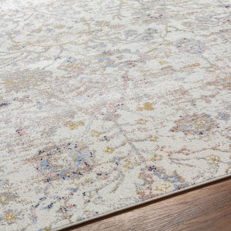 Livabliss Transitional Floral Machine Washable Area Rug