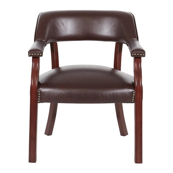 Visitor hot sale leather chairs