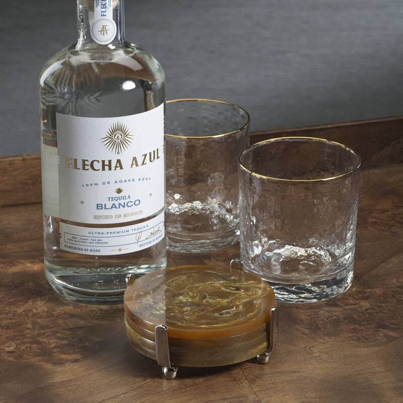 Spiga 4-Piece Set Coasters on Stand
