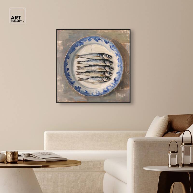 Sardines Still Life Canvas by Art Remedy
