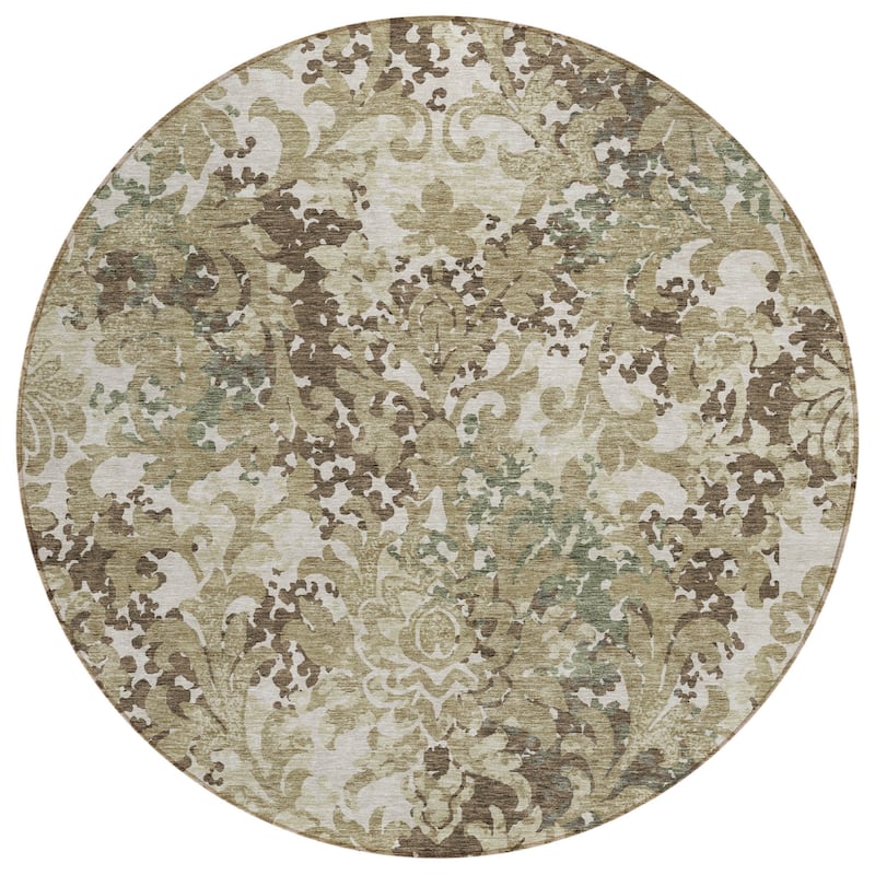 HomeRoots Floral Transitional Rectangle Outdoor Rug