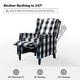 preview thumbnail 41 of 63, HULALA HOME Damaris Mid-Century Modern Manual Pushback Recliner with Wingback Design Set of 2