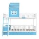 preview thumbnail 3 of 25, Full over Full Bunk Bed with Twin Size Trundle,Farmhouse Bed with Drawer and Storage Box,Housebed