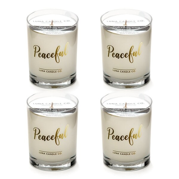 Lavender Aromatherapy Candle, 11oz Glass, Soy Wax, Slow Burn (4 Pack)