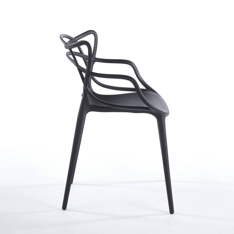 20.47" Plastic Stackable Dining Chair, Set of 4