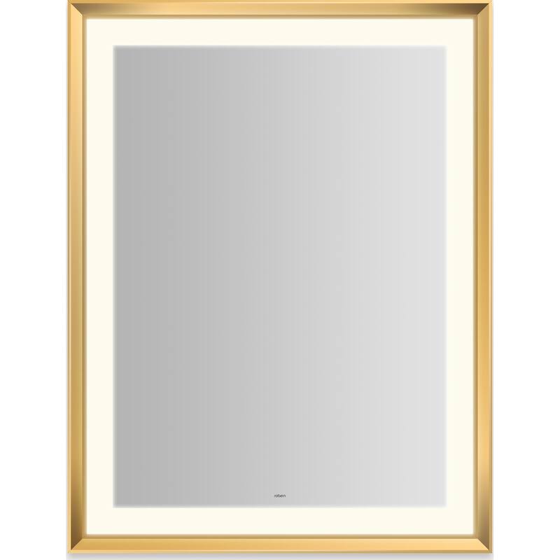 Robern YM3343RPCMD3K Sculpt 33"W x 43"H Rectangular Flat Metal Framed - Matte Gold