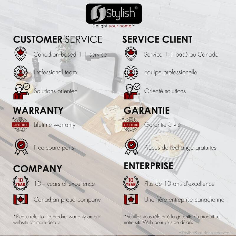 STYLISH Dual-Mount 31" Single-Bowl Stainless Steel Kitchen Sink with Strainer - 31" x 18" x 9"