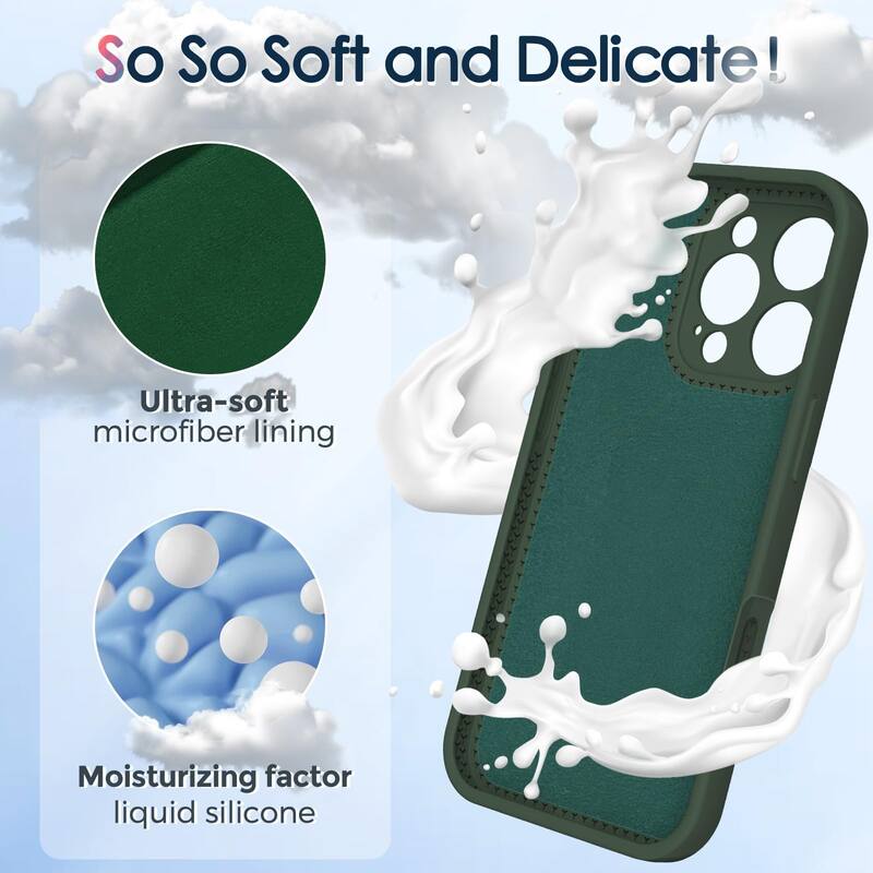 iPhone 16 Pro Max Case, Liquid Silicone,Moisturizing Factor,Extreme Soft Slim Phone Case with Stand Compatible with MagSafe 6.9"