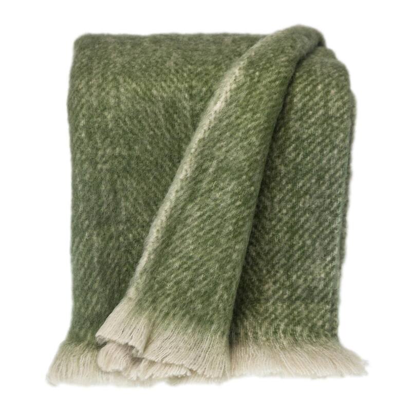 Supreme Soft Pink and White Herringbone Handloomed Throw Blanket