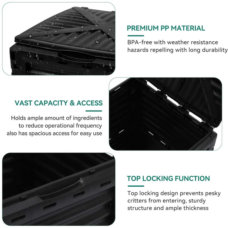 80 Gal. Plastic Outdoor Stationary Composter