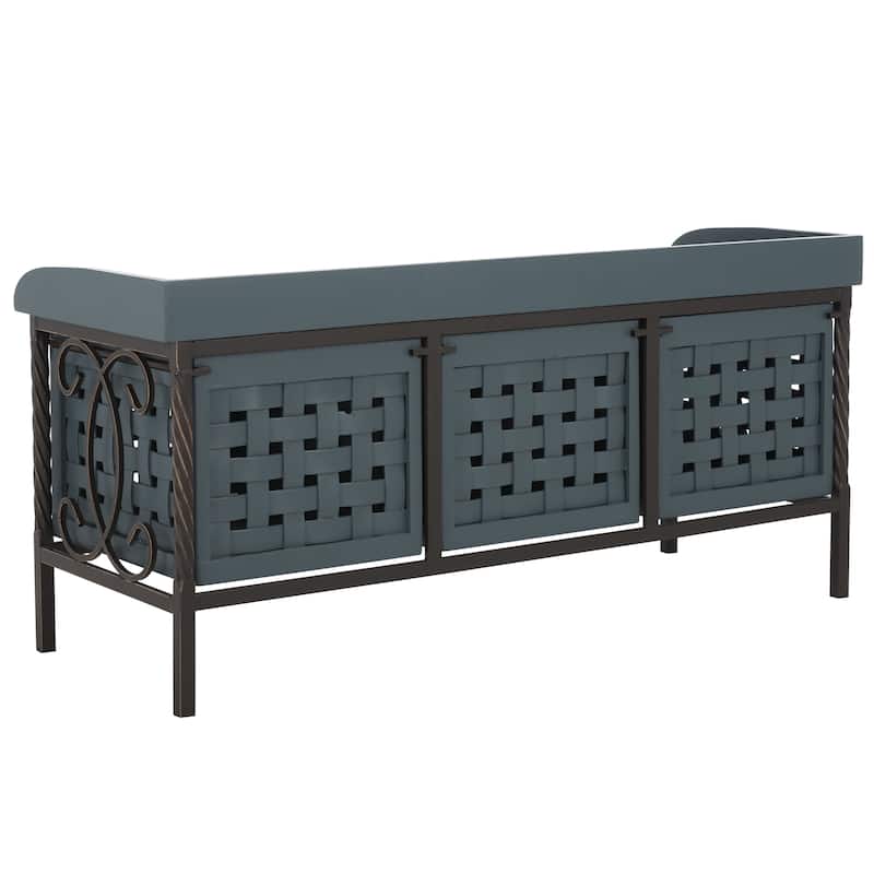 SAFAVIEH Toshie Honey Oak Storage Bench - 42.5" x 15.5" x 20" - 43Wx16Dx20H
