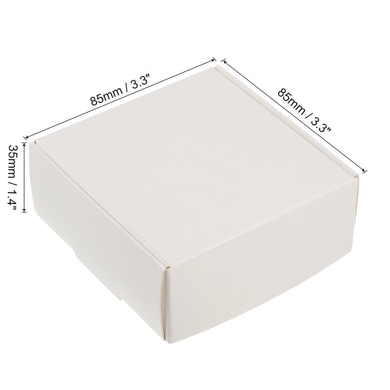 3"x3"x1.5" Paper Soap Box, 20 Pack Soap Boxes Square, White - White