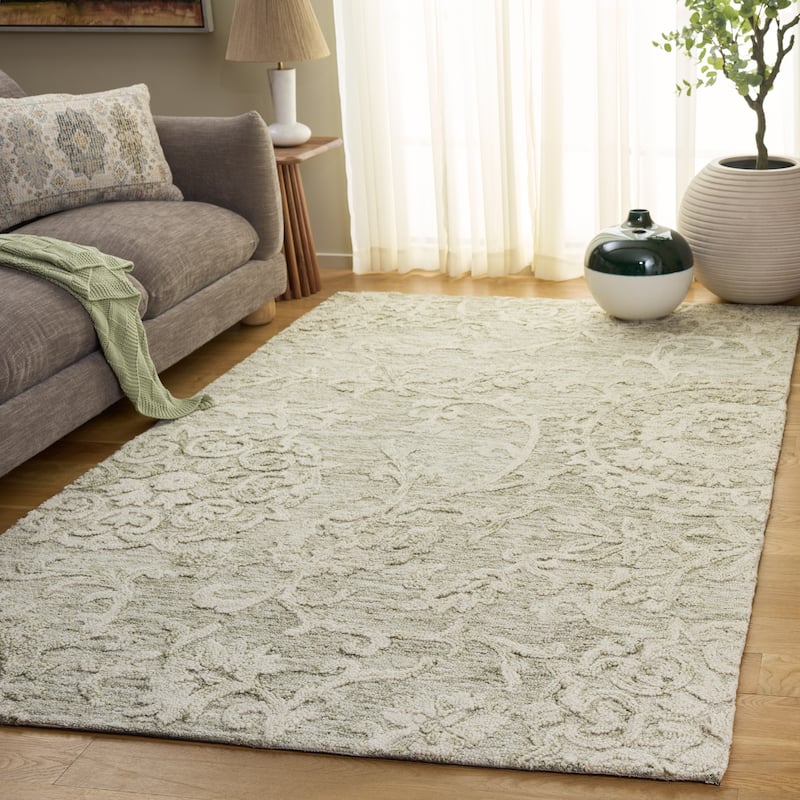SAFAVIEH Handmade Blossom Maaret Modern Floral Wool Rug
