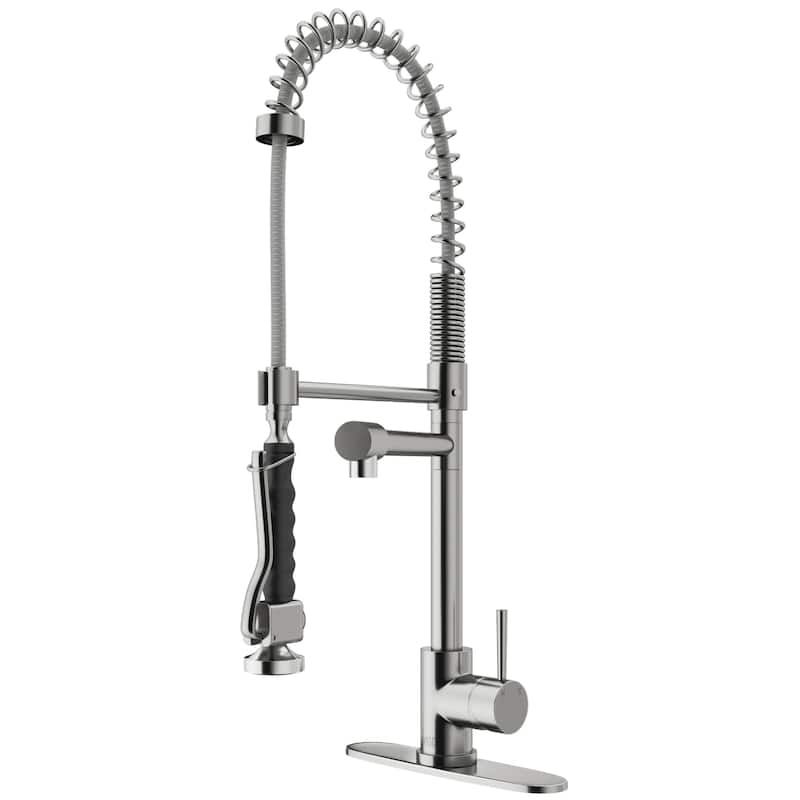 VIGO Zurich 27" H Single Handle Pull-Down Sprayer Kitchen Faucet