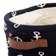 preview thumbnail 4 of 4, SAFAVIEH Baby Collection Anchor Storage Basket - Navy / White