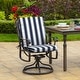 preview thumbnail 6 of 25, Arden Selections Outdoor Cabana Stripe 44 x 20 in. High Back Dining Chair Cushion