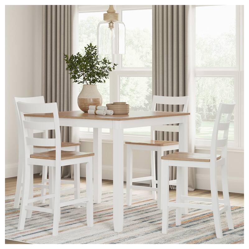 Signature Design by Ashley Gesthaven Counter Height Dining Table and 4 Barstools (Set of 5)