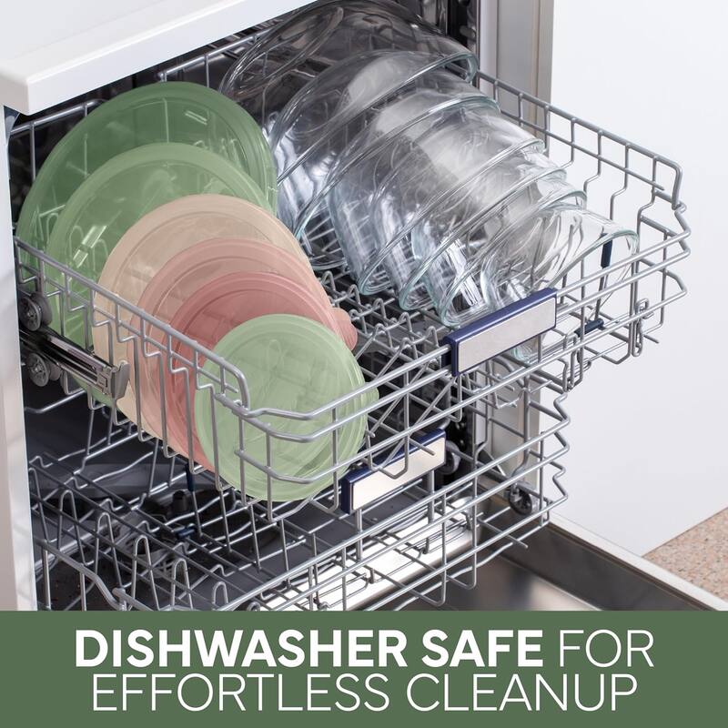 COOK WITH COLOR 12 Pc Glass Nesting Mixing Bowl Set with Lids for Cooking and Prep