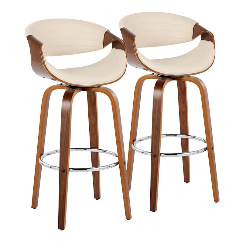 Carson Carrington Kanteborg 30" Fixed-Height Bar Stool with Round Footrest (Set of 2)
