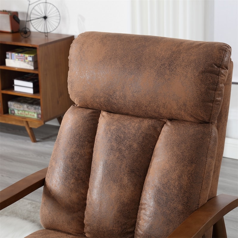 Modern Wood Frame Accent Chair Lounge Chair for Living Room