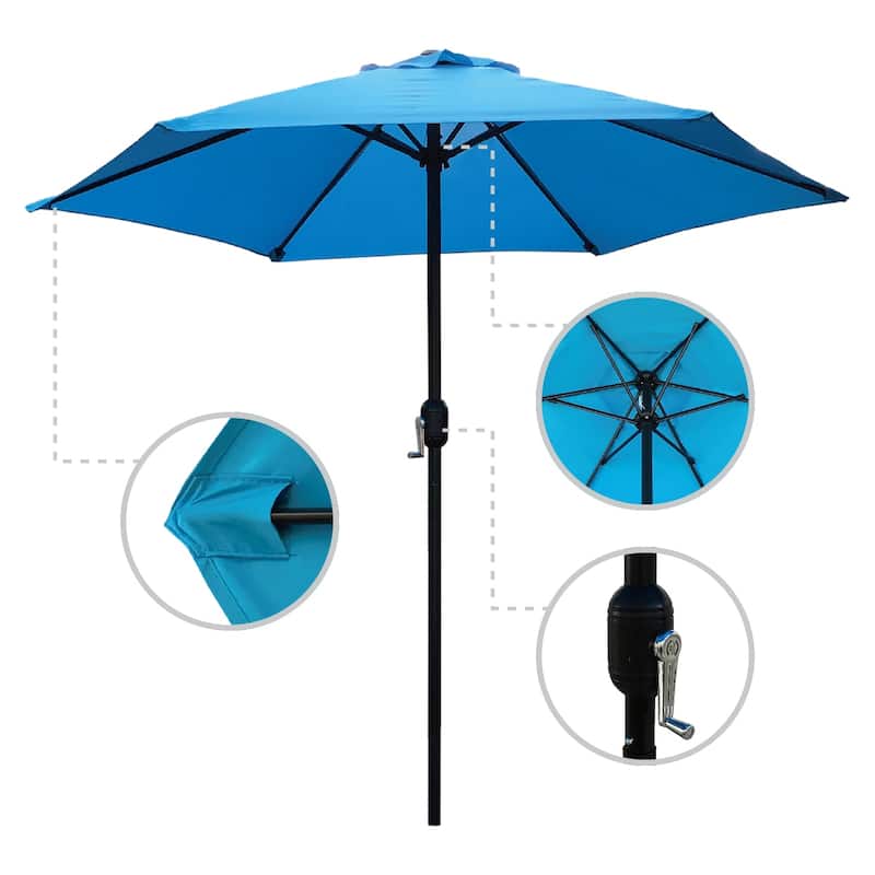 Maypex 7.5 Feet Crank Market Umbrella