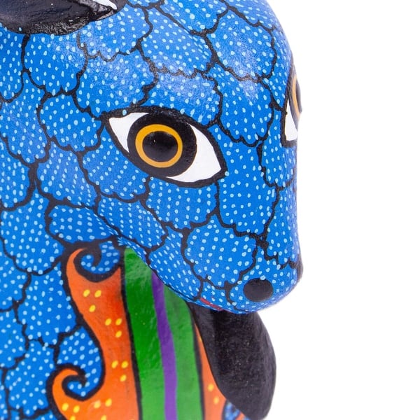 Novica Handmade Blue Goat Wood Alebrije Sculpture - Bed Bath Novica Handmade Blue Goat Wood Alebrije Sculpture - Bed Bath