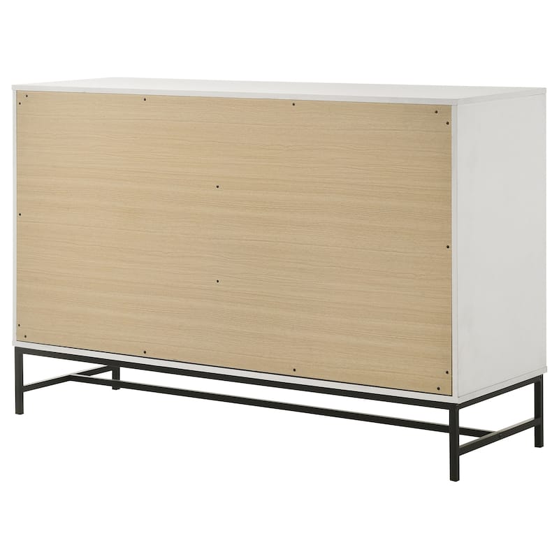 Sonora 6-drawer Bedroom Dresser and Dresser with Mirror White