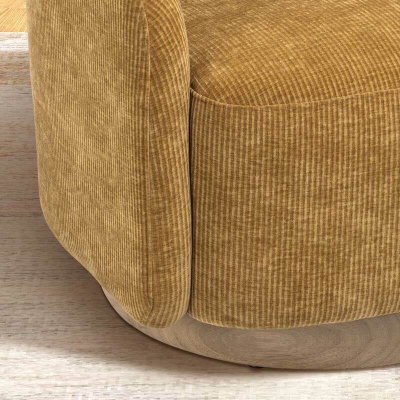 30.3"W Swivel Accent Barrel Chair and Comfy Round Accent Single Sofa Chair, 360 Degree Club Chair, Lounge Armchair for Room