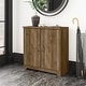 preview thumbnail 11 of 89, Cabot Small Entryway Cabinet with Doors by Bush Furniture Reclaimed Pine