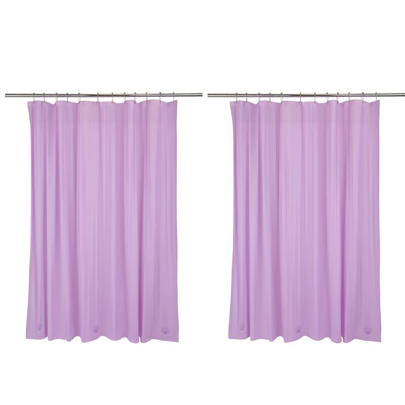 Bath Bliss 2 Pack Heavy Grommet Shower Liner - Lilac