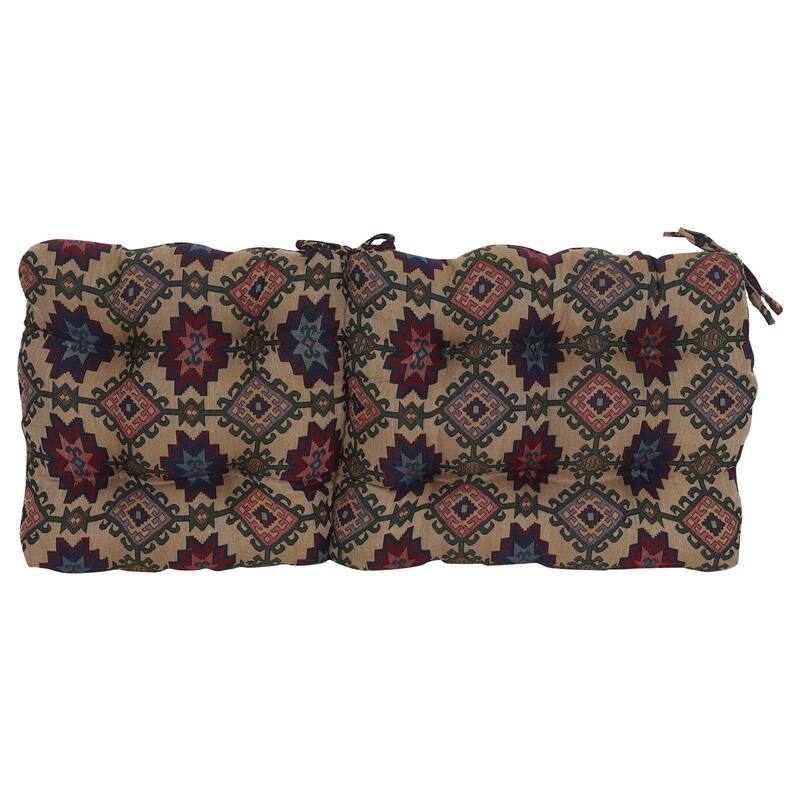 Tapestry Tufted Seat/Back Chair Cushion (Multiple Sizes)