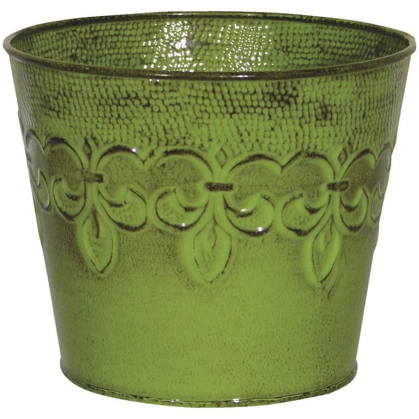 Robert Allen 4" Tny-Grn Metal Planter