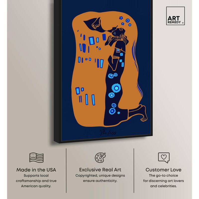 The Kiss Canvas by Art Remedy