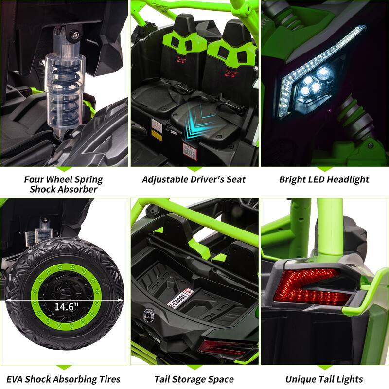 2 Seats Ride on UTV with Remote Control for Kids