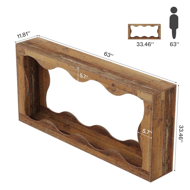 2-tier Wood Console Sofa Table for Entryway Living Room