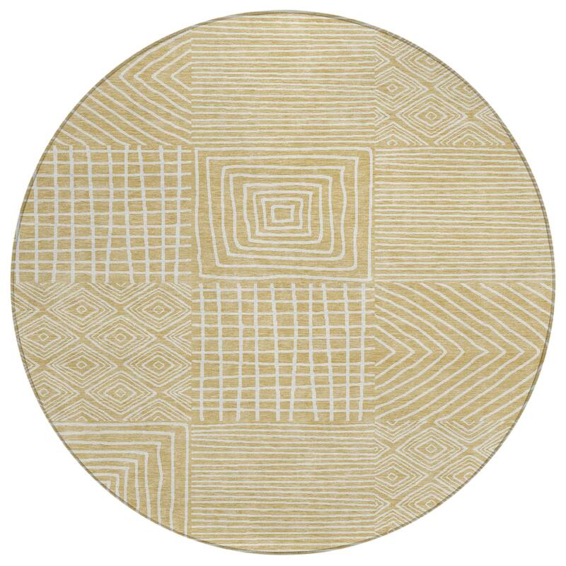HomeRoots Geometric Transitional Rectangle Outdoor Rug