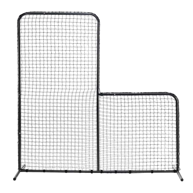 7x7 Feet L Screen Portable Baseball and Softball Safety Screen with Carry Bag