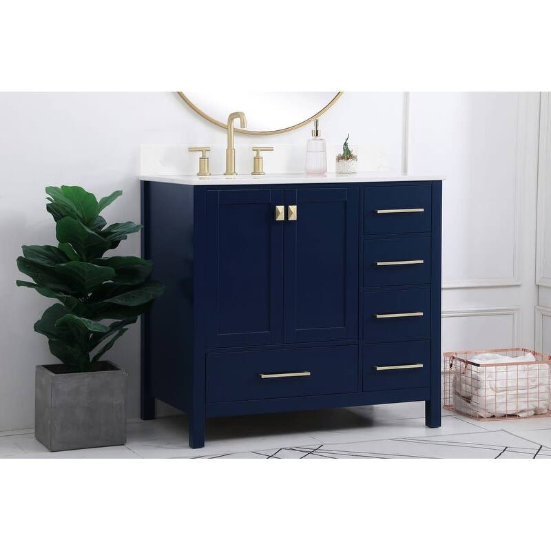 Elegant Lighting VF18836-BS Irene 36" Free Standing Single Basin