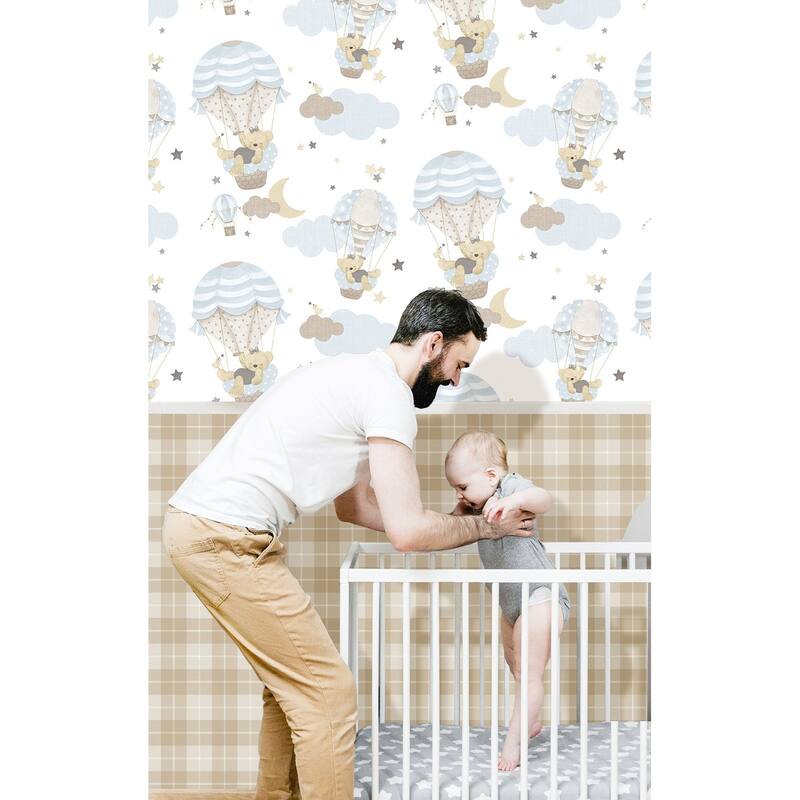 Galerie Wallcoverings Little Explorers 2 Twilled Tartan Non-woven Matte Wallpaper Roll