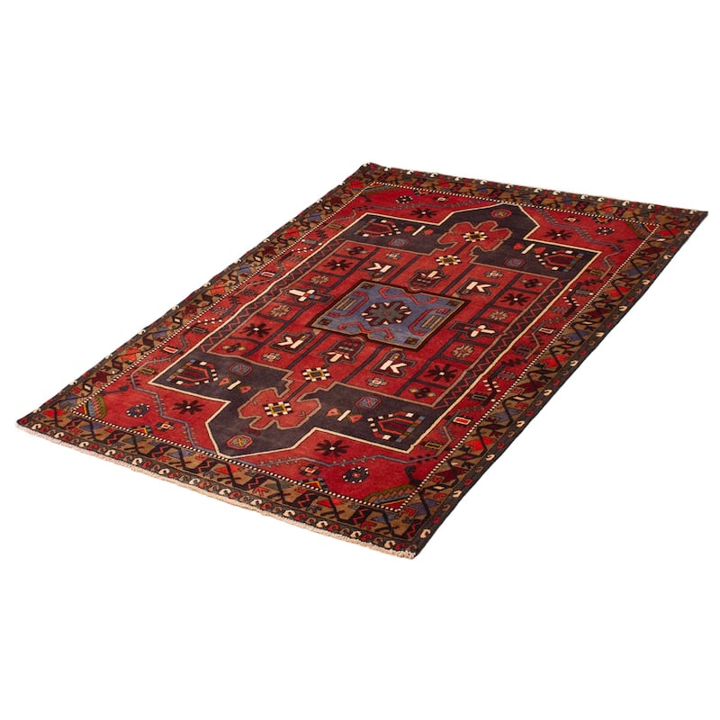 ECARPETGALLERY Hand-knotted Kayseri Vintage Red Wool Rug - 4'10 x 6'6