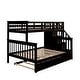 preview thumbnail 10 of 46, Twin-Over-Full Bunk Bed with Twin size Trundle, Storage and Guard Rail for Bedroom, Dorm, for Adults