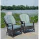 Option Brown Wicker+Celandon Cushion