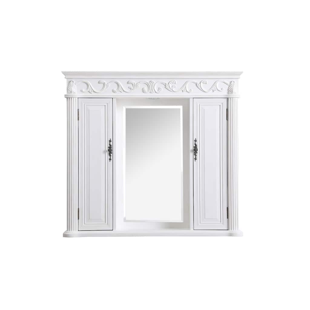 Roman 42" Antique White Medicine Cabinet