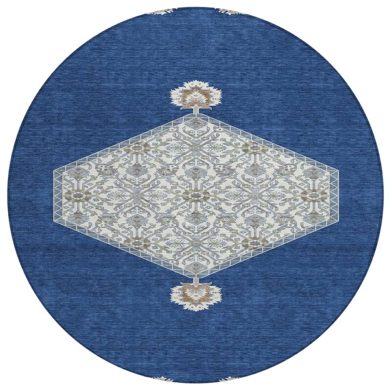 Machine Washable Indoor/ Outdoor Traditional Chantille Rug