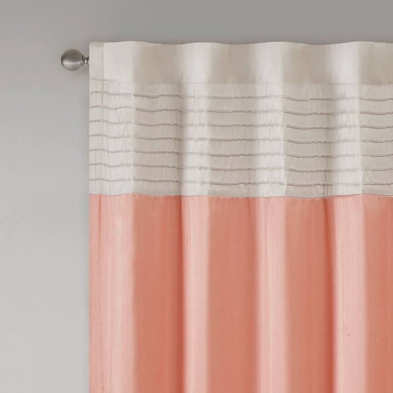Polyoni Pintuck Curtain Panel(Only 1 Pc Panel)